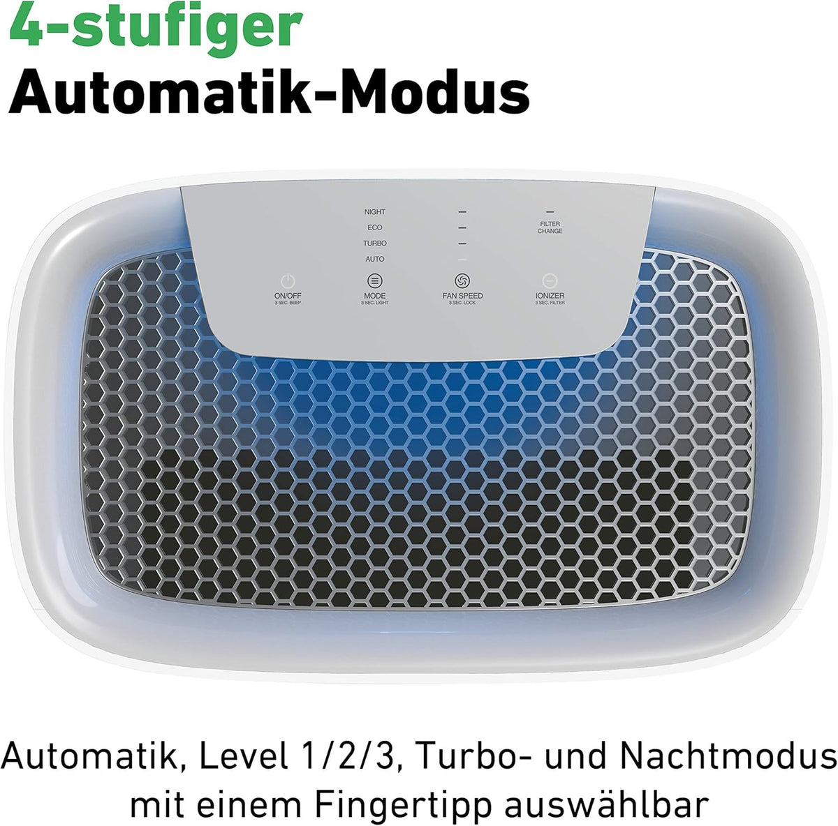 Luchtreiniger – Luchtzuiveraar – Luchtfilter – Air Purifier – Luchtreinigingsapparaat – Voor 25-45 m² – HEPA-Filter Met Geurfilter – CADR 330 m³/h