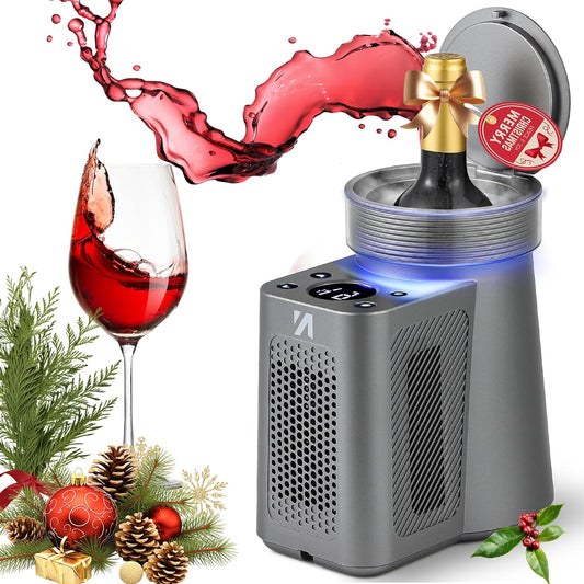 Wijnkoeler – Wijnklimaatkast – Flessenkoeler – Champagnekoeler – Drankenkoeler – Elektrische Snelle Koeling – Geschikt Voor 750ml Flessen