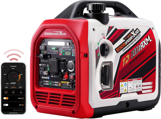Stroomgenerator – Inverter Generator – Bluetooth Generator – Draagbare Generator – LPG Generator – Stilgeluid Wireless Bedienbaar – Dubbel Brandstof Systeem 3500W - QUORE