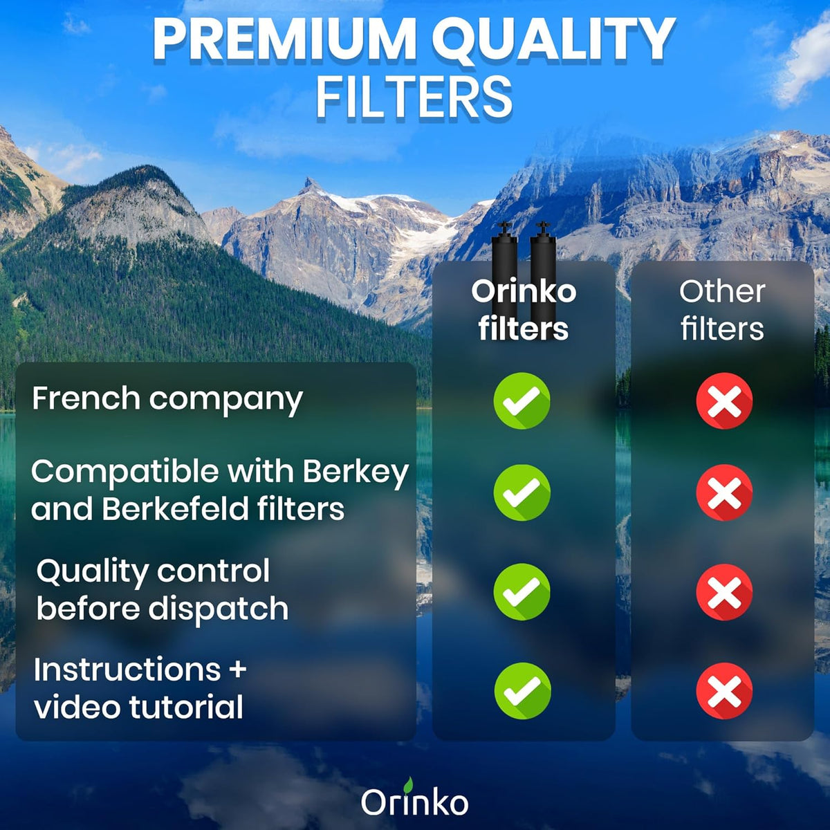 Filterpatronen Voor Zwaartekrachtwaterfilter – Waterfilterpatronen, Vervangingsfilters, Filtercartridges, Filterelementen – Set Van 4 Stuks – Actieve Kool Voor Betere Smaak – Effectieve Waterzuivering