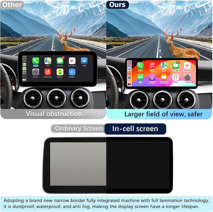 Multimedia Speler – Auto Radio – Navigatiesysteem – Touchscreen Display – Bluetooth Module – 12,3 Inch Ultradun – CarPlay & Android Auto Ondersteuning