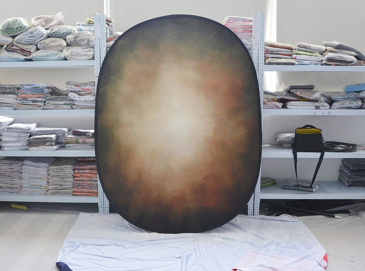 Kate Vouwachtergrond Opvouwbare Achtergrond Draagbare Achtergronden Pop Up Achtergronden Foto Achtergrond 1,5 x 2 m, Bruin/Blauw