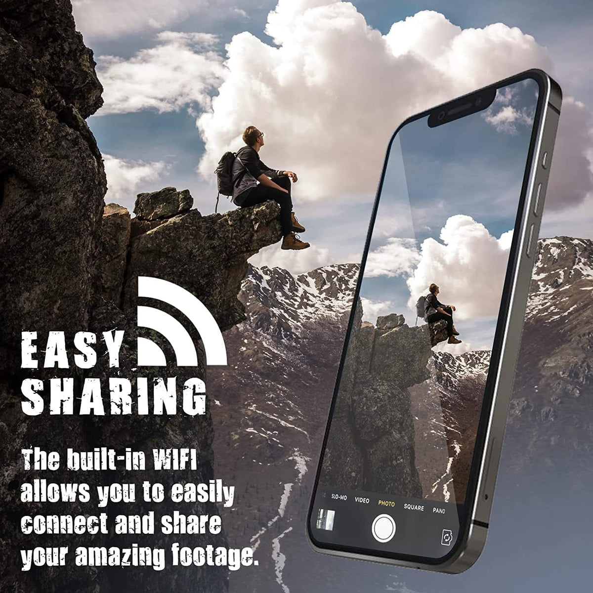 icefox Action Cam 4K Ultra HD 20MP camera onderwatercamera waterdicht 40M 170 graden ultra-groothoek WiFi camcorder EIS stabilisatie met dual 1350 mAh batterij
