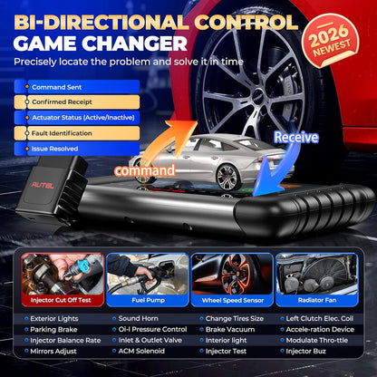 Autel MaxiCheck MX808S-TS, 2024 Android 11 Gebaseerd TPMS Opnieuw Leren/Programmeren Tool, Nieuwe Versie. van MaxiCOM MK808TS/ MK808S-TS/ MX808TS, Geavanceerde TPMS-Retrofit, Bidirectionele Besturing