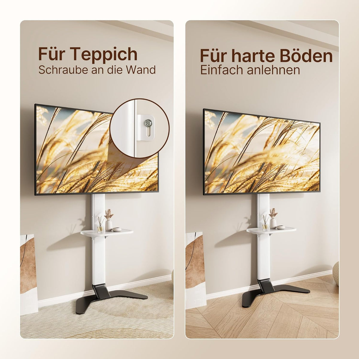 Universele tv-standaard voor 37-86 inch, wit
