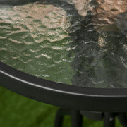 Tuinstoelen - Tuinmeubelen - 3-Delige - Tuin Eettafelstoelen - met 2 Inklapbaar Stoelen - 1 Tafel - Bistroset - Moderne Stijl - Weerbestendig - Stabiel - Ruimtebesparend - Onderhoudsvriendelijk - 50 x 72 cm Tafel - 46 x 52 x 86 cm Stoel - Zwart/Grijs