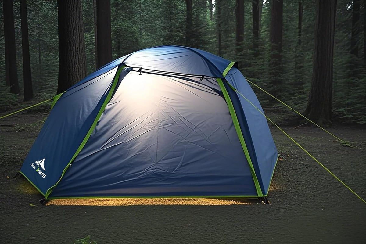 ThreeBears 2-persoonstent, waterdicht en winddicht, lichte trekkingtent met aluminium stangen en waterdicht polyester, ideaal voor kamperen, wandelen, bergbeklimmen en reizen, snelle opbouw