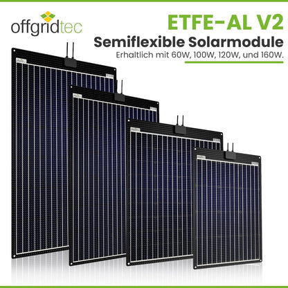 Offgridtec ETFE-AL 160W semi-flexibel 18V zonnepaneel V2