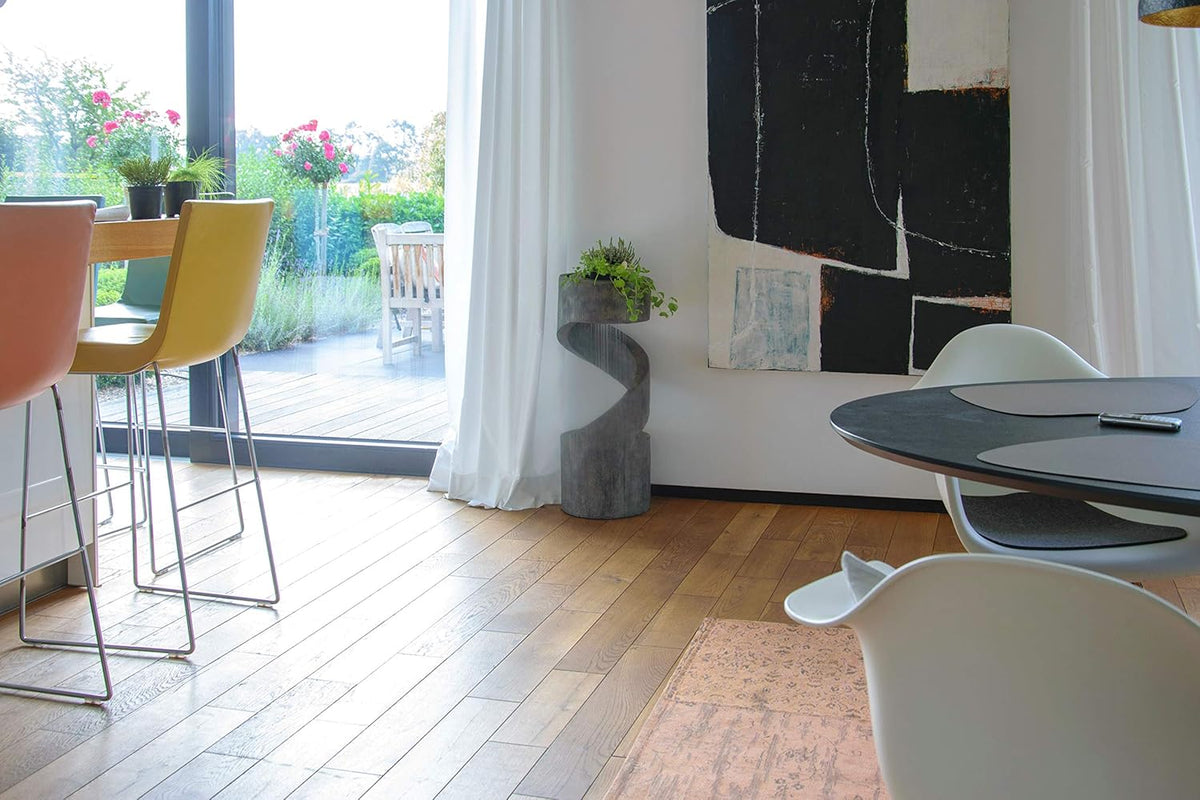 dobar® 96160e Venus Tuinfontein, groot design, terrasfontein met ledverlichting, waterval van polyhars, fontein voor buiten, decoratieve sierfontein, 31,5 x 31,5 x 79,5 cm