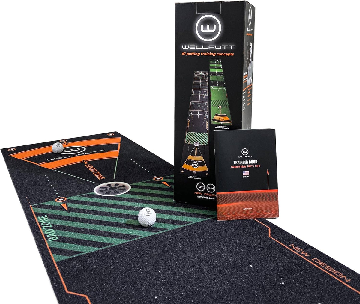 WELLPUTT - Golf Puttingmat - 4m Zwarte
