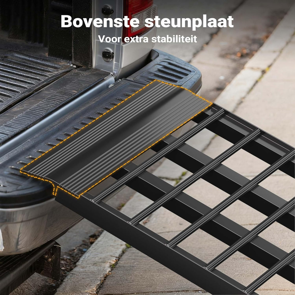 Oprijplaat aluminium opvouwbaar – 274cm 680kg – motoroprijplaat oprijsteun oprijplank