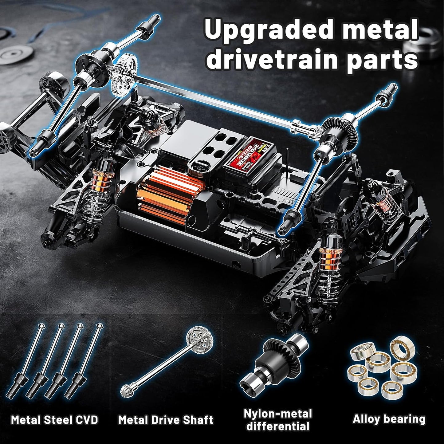 RC Auto 1:14 Off-Road Monstertruck – RC Truck – Afstandsbediening Auto – 4WD Buggy – 4x4 RC Voertuig – 40 km/u Snelheid – Waterdicht Met Metalen Schokdempers