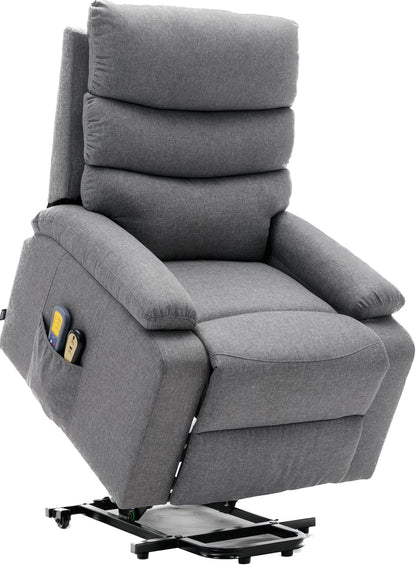 ASTAN HOGAR Ceci AH-AR10520GR, relaxstoel met zelfhulpfunctie (Levanta personen), elektrisch liggen, massage en thermotherapie