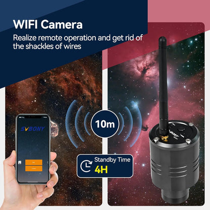 Svbony SC311 WiFi Telescoop Astro Camera op Instapniveau, WiFi 4 Punts Verbinding Oculair Telescoop met IMX662 CMOS Sensor, Elektronisch Oculair met 32GB TF Kaart voor EAA en Planetaire Fotografie