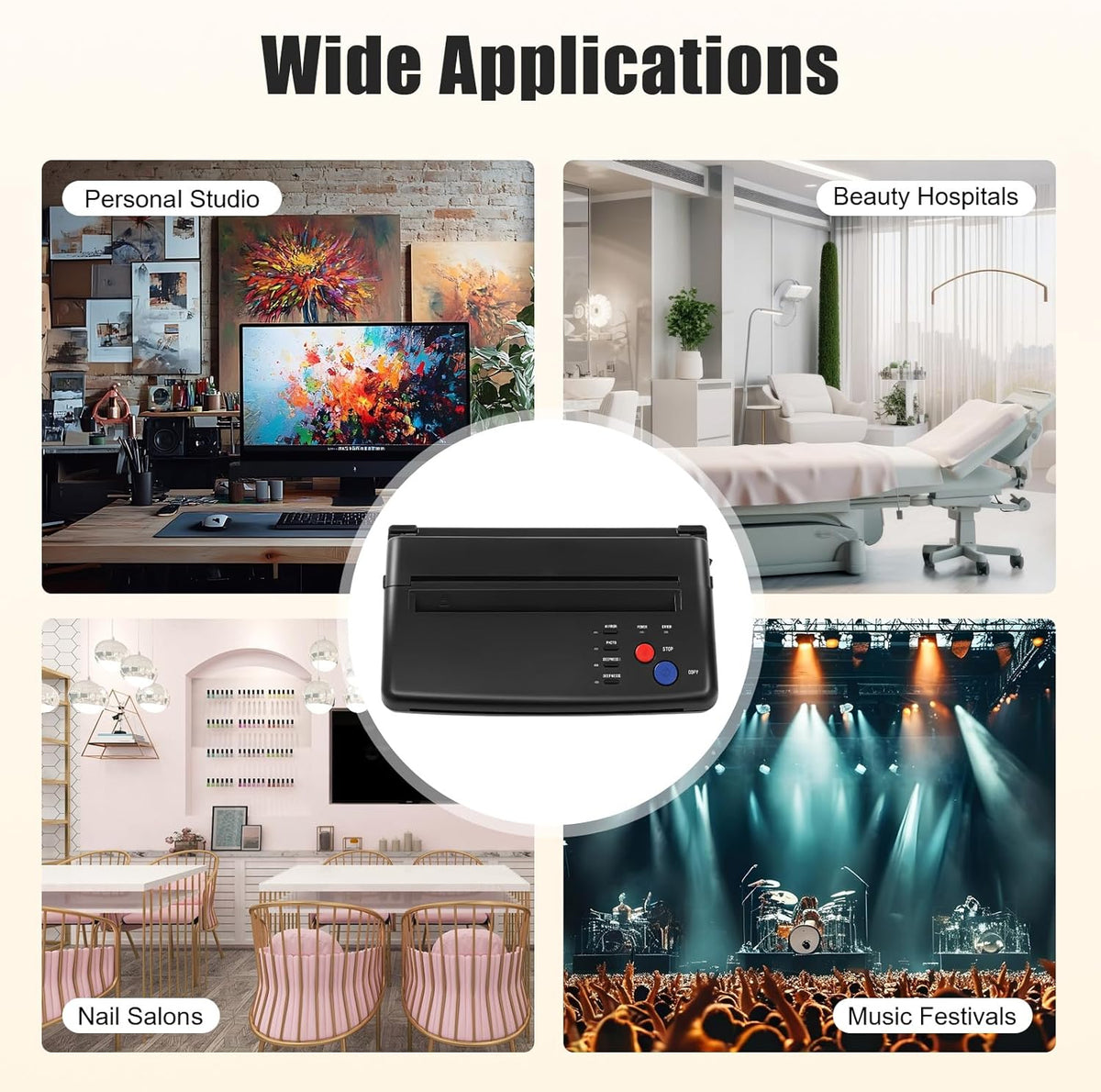 Tattoo Printer – Transferprinter – Thermische Copier – Stencil Maker – Draagbare Mini Printer – Snel En Efficiënt – Geschikt Voor A4 Papier