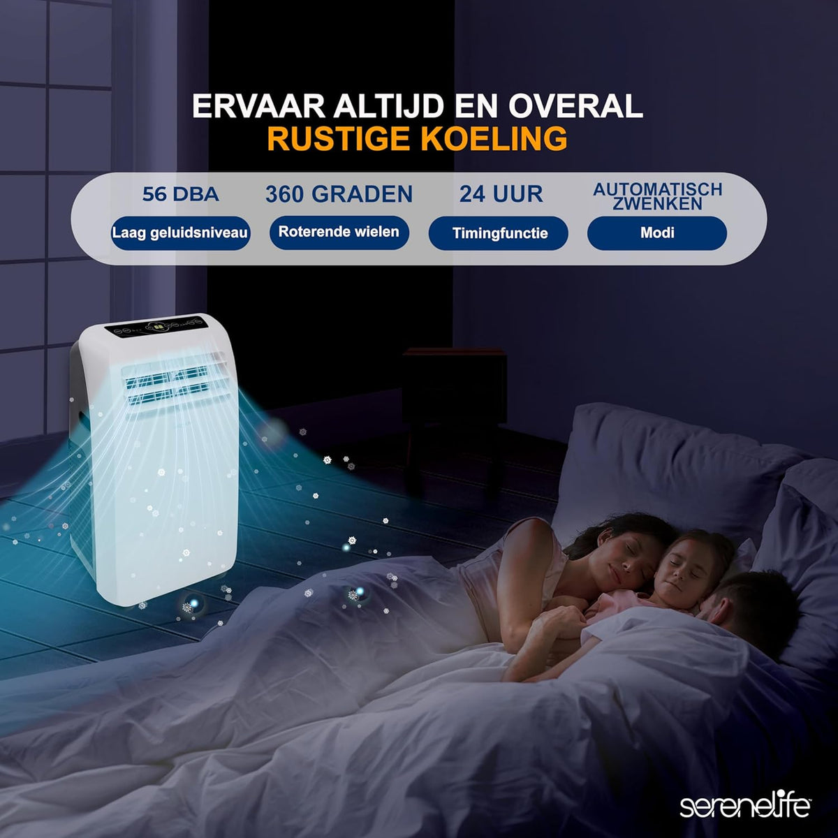 Mobiele Airconditioner – Draagbare Airco – Mobiele Airco – Verplaatsbare Airco – Airco – Wit – 4-In-1 Koelen, Verwarmen, Ventileren & Ontvochtigen – Inclusief Raammontage Uitlaatkit