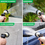 Tuinslang - Uitrekbare Tuinslang - Tuinslangset - Flexibel - Waterslang - Metalen Tuinslangpijp - met 8 Functies - Sproeier - Lekvrij - Anti-Roest - Duurzaam - Gemakkelijk op te Bergen - 50m - Zwart