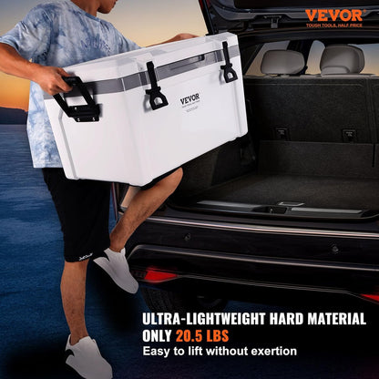 VEVOR Passieve Koelbox Ijs 57,26 L, Geïsoleerde Koelbox Camping Thermobox 45-50 Blikken, Camping Box Koelbox met een Mand, Isolatie Koelbox Draagbaar, Multifunctionele Ijskoelbox