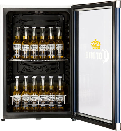 °CUBES Corona koelkast, inhoud 115 liter, met glazen deur en 4 legplanken