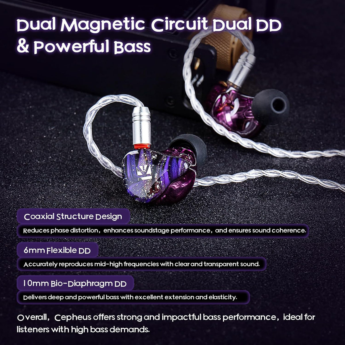 In-Ear Monitor – Bedrade Oordopjes – In-Ear Hoofdtelefoon – Oordopjes Met Kabel – HiFi Oordopjes – 16-Unit 2DD+6BA – Krachtige Bas