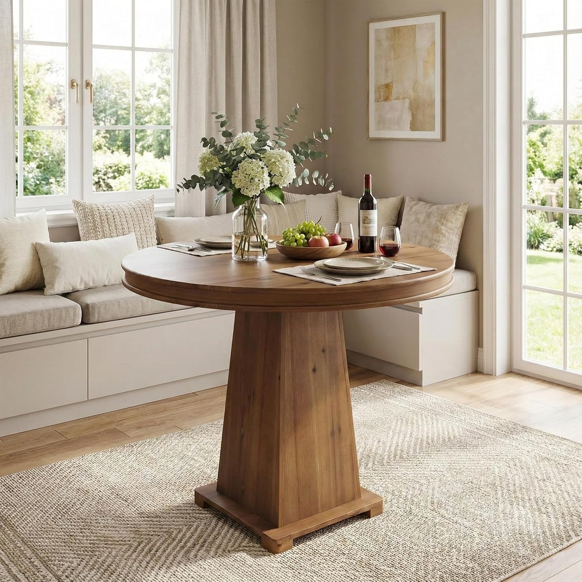 Ronde Eettafel – Keukentafel – Houten Tafel – Kleine Eettafel – Eetkamertafel – Massief Hout – Compact 80 cm Diameter