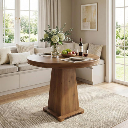 Ronde Eettafel – Keukentafel – Houten Tafel – Kleine Eettafel – Eetkamertafel – Massief Hout – Compact 80 cm Diameter