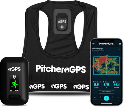 PitcheroGPS Fitness Tracking-pakket, GPS-sporttracker-vest en 12 maanden abonnement, voetbaltrainingsuitrusting (Adult XL)