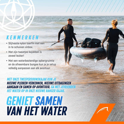 Bluefin Scout en Ranger Opblaasbare Kajak | Opblaasbare Kano Alternatief | Verkrijgbaar in twee Maten - Scout 1-Persoons Kajak en Ranger 2-Persoons Kajak