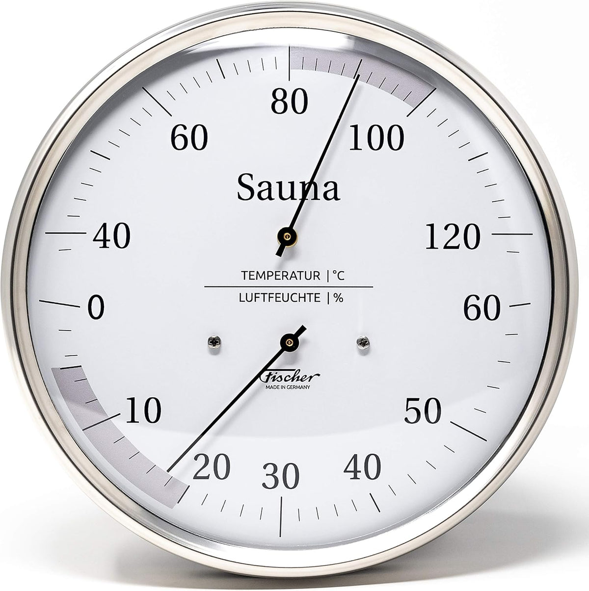Fischer Sauna Thermohygrometer, roestvrij staal, Multi kleur, One Size