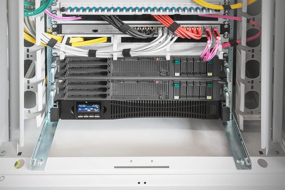 UPS – Ononderbroken Voeding – Noodstroomvoorziening – Noodvoeding – Back Up Voeding – 1000 VA / 1000 W – 19 Inch 2U Rackmontage