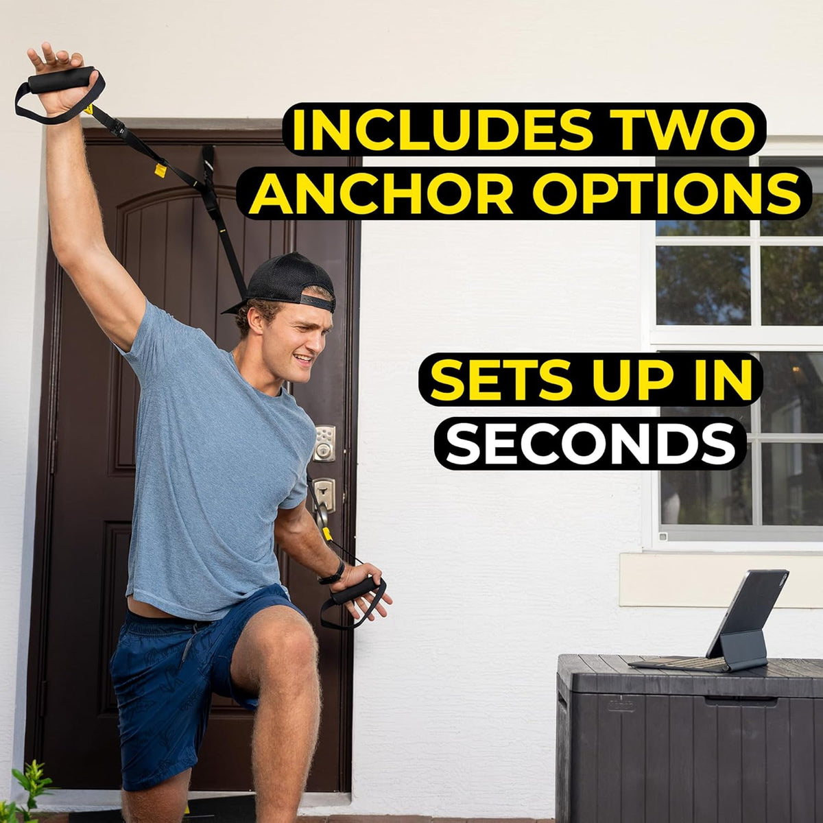 TRX GO Suspension Trainer - Slingtrainer voor de professional die vaak reist of voor elk fitnesstraject - TRX Training Club-app - Grijs