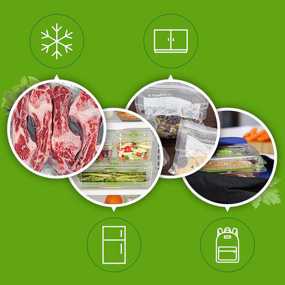 FoodSaver FFS005X vacuümmachine met opbergvak voor rol en snijder, pulsfunctie voor breekbaar voedsel, inclusief accessoires en bijpassende vacuümzakken