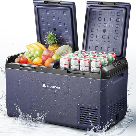 Compressorkoelbox – Camping Koelkast – Vriesbox – Mobiele Koelbox – 12V Koelbox – 75 Liter – Dubbele Temperatuurzones – Stil & Energiezuinig