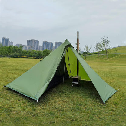 Longeek 1-4 Persoon Tipi Tent Camping Wandelen Verwarmde Onderdak HUT Schoorsteen hot Tipi Gemakkelijk Opzetten