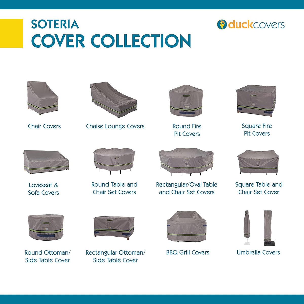 Duck Covers RTO09664 Soteria Patio Furniture Cover 127" Long