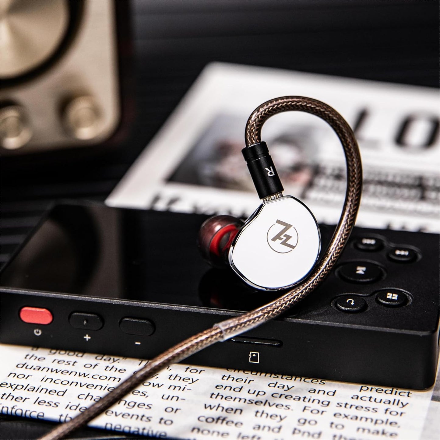 Linsoul 7Hz x Crinacle: Diablo/Divine In Ear Monitor,Hoofdtelefoon met 14,5 mm Planar Magnetische Drivers,IEM HiFi met Afneembare 2pin Monokristallijne Koperen Kabel voor Audiofielen (Divine, Zilver)