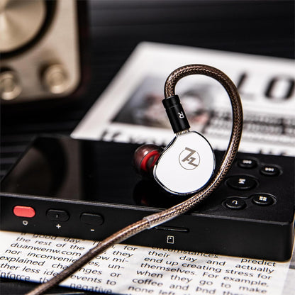 Linsoul 7Hz x Crinacle: Diablo/Divine In Ear Monitor,Hoofdtelefoon met 14,5 mm Planar Magnetische Drivers,IEM HiFi met Afneembare 2pin Monokristallijne Koperen Kabel voor Audiofielen (Divine, Zilver)