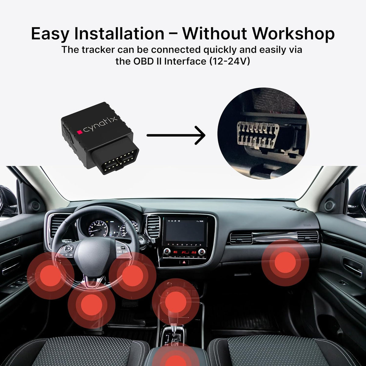 GPS Tracker 4G-Pro 1-Year All-In Package/No monthly fee/Real-Time Vehicle Tracking, Trip History, Driving Alerts, GeoFence, Fuel Economy, Error Codes, Calendar