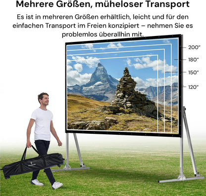 180" Outdoor Camping Draagbare Vouwende Matte White Screen
