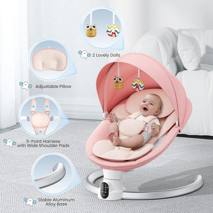 BlundiQue Pink Bouncer for Babies, Lamb, Grey, Soft and Lined - QUORE