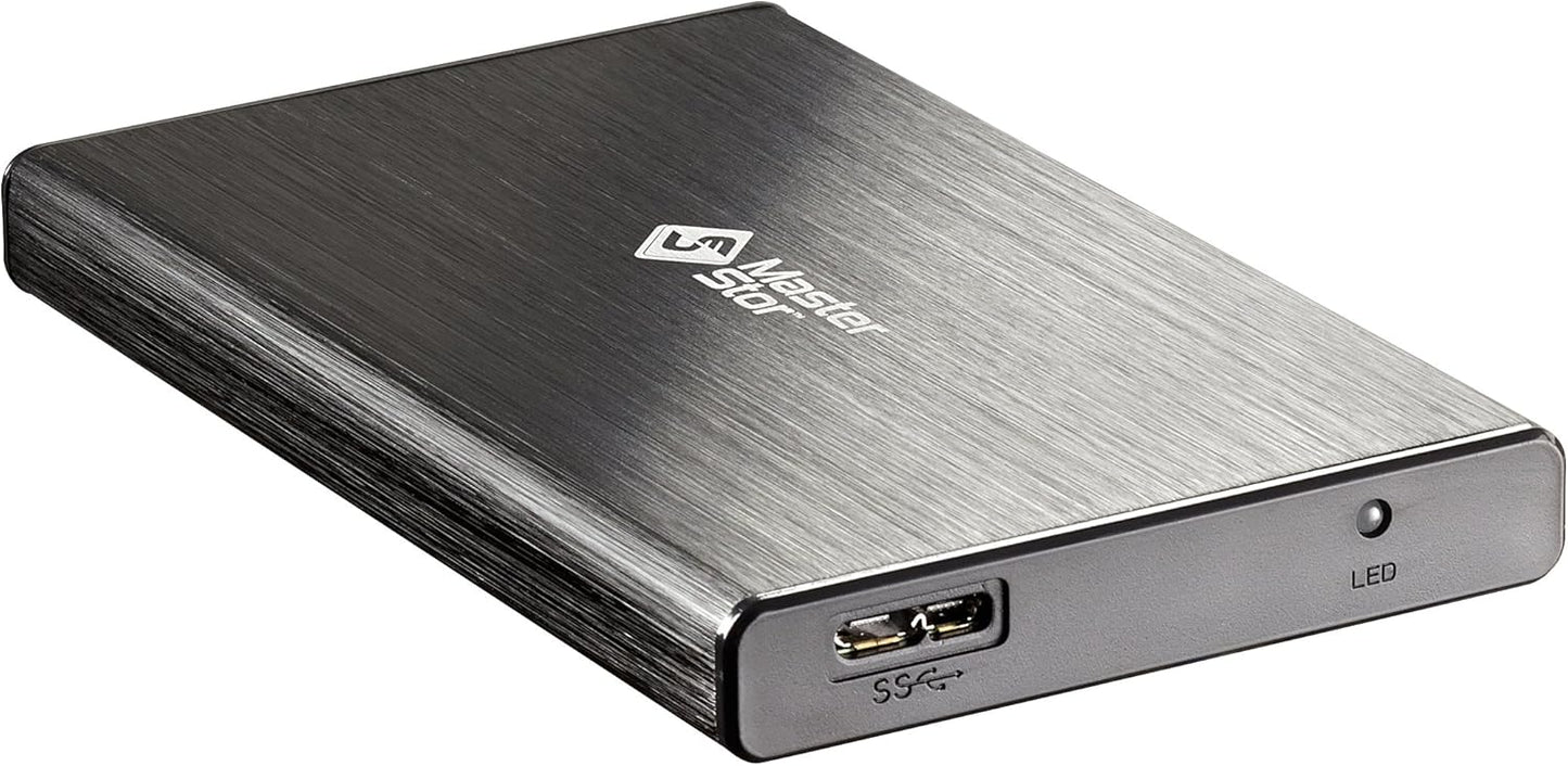 MasterStor 1TB externe harde schijf USB 3.0 ultra snelle harde schijf 2,5-inch draagbare SATA laptop harde schijf zwart (1TB)