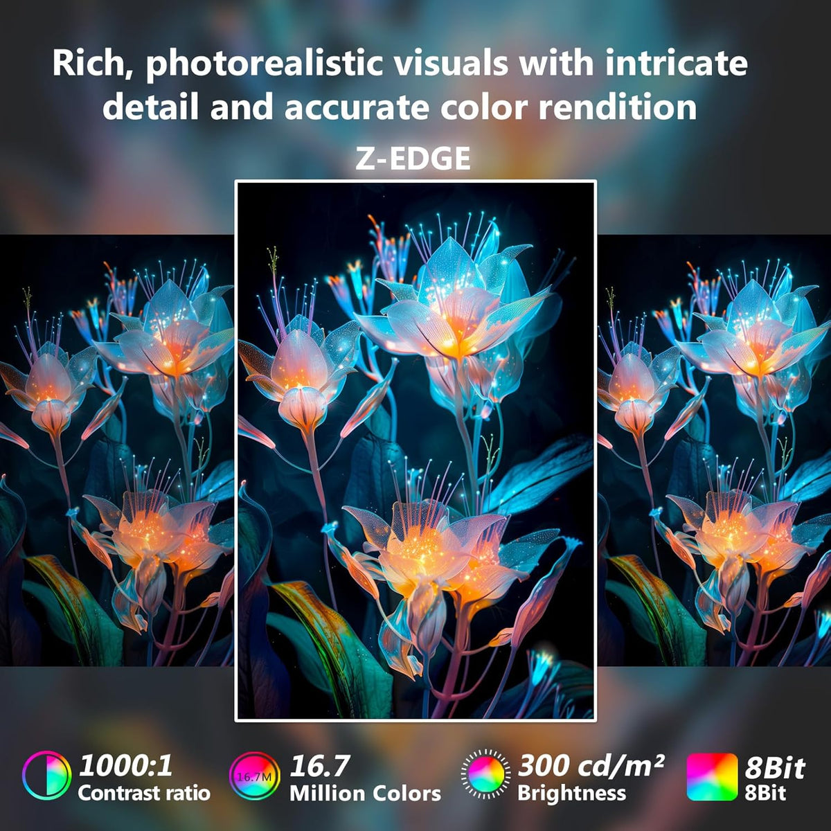 4K Monitor, Z-Edge 28 Inch IPS Monitor, UHD 3840 x 2160 IPS Computer Monitor, 300cd/m², 120Hz Refresh Rate, 4ms Response Time, U28I4K Ultra Thin Bezel