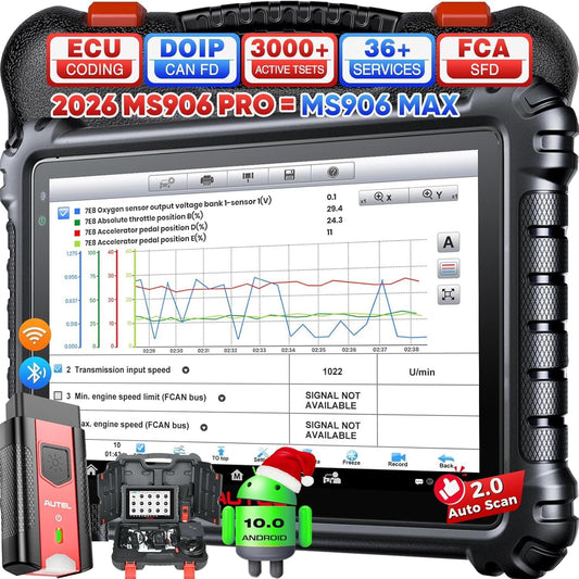 Auto Diagnosticus – Auto Scanner – OBD2 Diagnoseapparaat – Voertuig Tester – Foutcode Uitlezer – 8-inch HD Touchscreen – 3000+ Actieve Tests & 36+ Servicefuncties