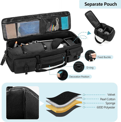 Telescoop draagtas, Zachte gevoerde Telescoopkoffer Compatibel met Celestron-telescoop, 40 inch Telescoop-opbergtas met Vaste Gespen voor Optische Buis en Statief, Bevestigde Kleine Tas