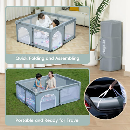 Heyo.Ja Baby Playpen (127 x 127 x 67 cm) - QUORE
