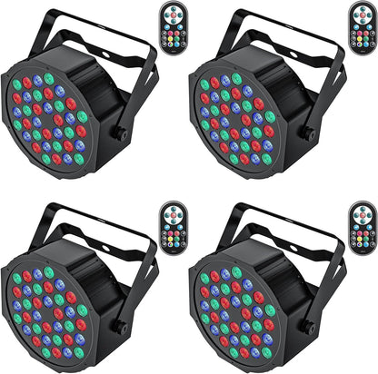 LED Par Light – LED Spot – Podiumverlichting – DJ Verlichting – Feestverlichting – RGB Kleuren – 7 Lichtstanden – Afstandsbediening