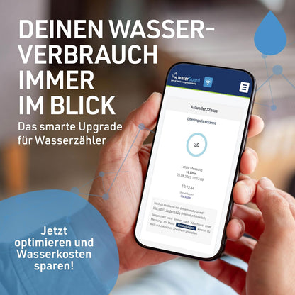 Slimme watermelder met wateralarmfunctie – Wateralarm – Waterbewaker – Wifi-Waterverbruiksmeter – Lekkagedetector – 92 dB Alarm – Wifi En Smartphone