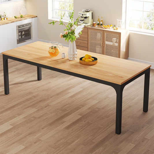 Tribesigns Dining Table for 6-8 People, 78 Inch Large Narrow Long Rectangular Kitchen Dining Table, 8 Seater Rustic Wooden Dining Table for Kitchen, Living Room (Table Only)