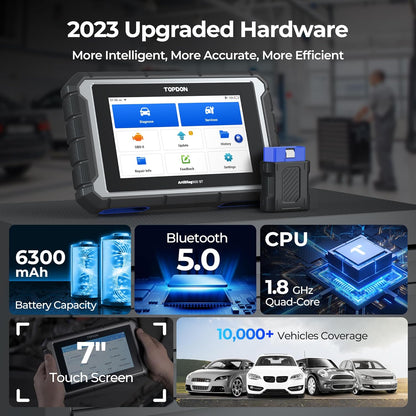 TOPDON OBD2 Scanner Diagnostisch Gereedschap, 2025AD900BT 28+ Services Alle Systeem Bidirectionele Scan Gereedschap met 2-Jaar Updates, ECU Codering, Auto Code Lezer voor Alle Voertuigen met AutoVIN