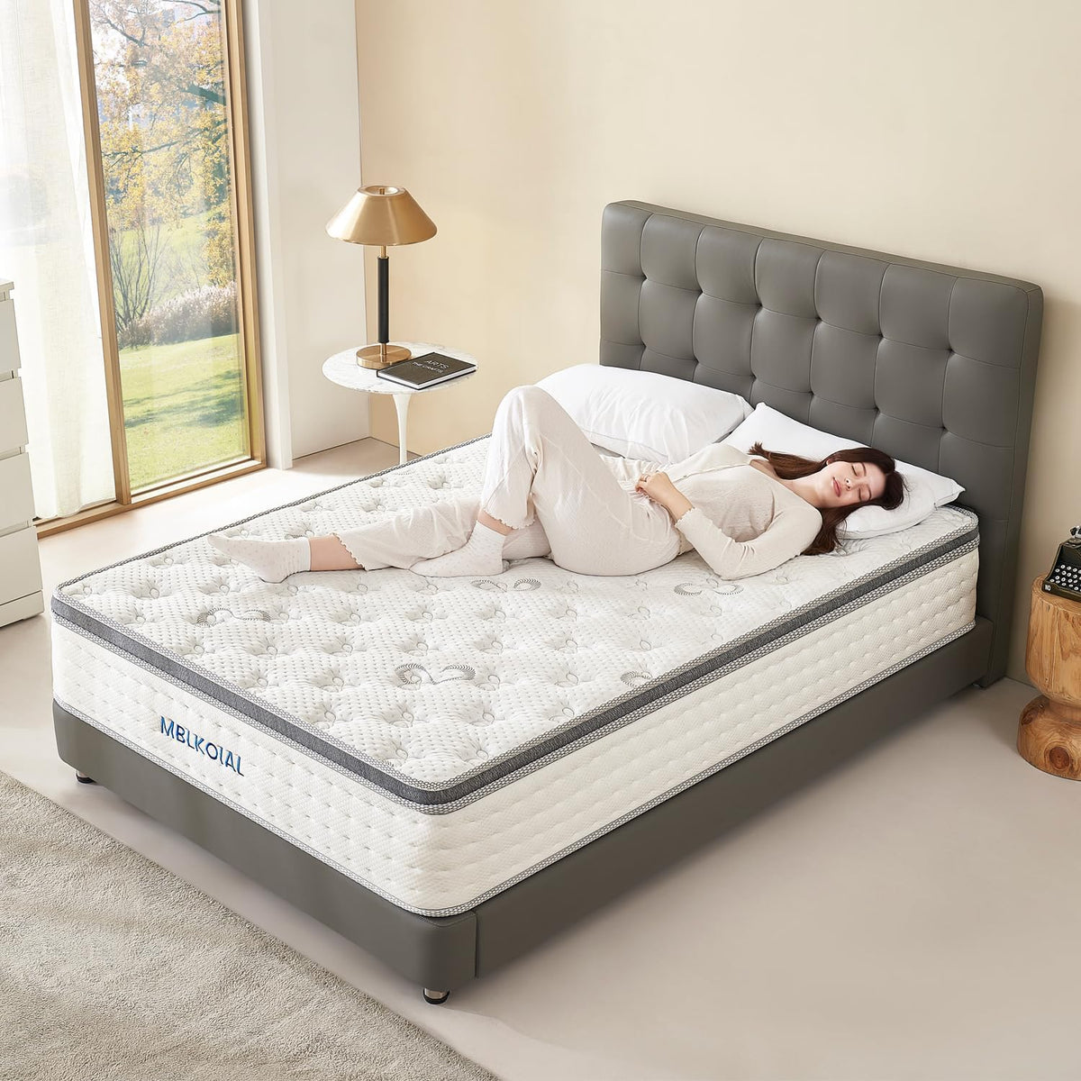 Matras 160 x 200 cm, hoogte 30 cm, orthopedisch pocketveringmatras, hardheid H3, Öko-Tex gecertificeerd, matras voor volwassenen (30 cm, 160 x 200 cm)
